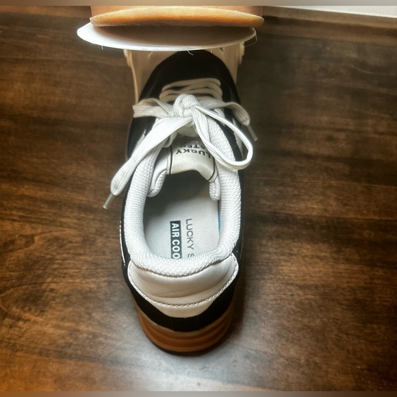 Luck Step Black and White Women's Platform Sneakers - Picture 7 of 10